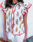 Angel Meadow Scallop Top