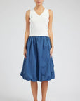 Finishing Piece Knit Tank-White