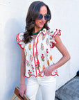 Angel Meadow Scallop Top