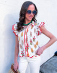 Angel Meadow Scallop Top