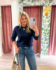 Soft Embrace Crewneck Sweater-Indigo