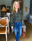 PREORDER: Floral Nellian Ruffle Top