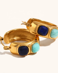 Harbor Stone Hoop Earrings