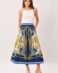 Midnight Bloom Midi Skirt