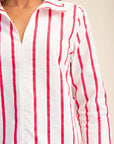 Everly Stripe Top-Pink