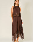Rosalie Lace Top-Brown