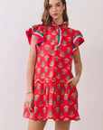 Floral Medallion Mini Dress