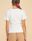 Easy On Me Knot Top-Off White