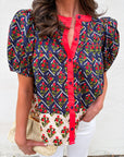 Boho Mix Floral Print Top