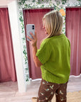 Woodland Charm Sweater-Olive