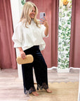 Lace Afternoon Cropped Pants