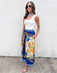 Midnight Bloom Midi Skirt