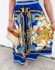 Midnight Bloom Midi Skirt
