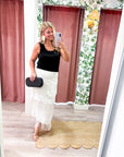 Saltair Fringe Midi Skirt