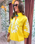 Blush Peony Top-Yellow