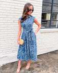 Luxe Link Denim Midi Dress