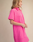 Daylight Bloom Mini Dress-Pink