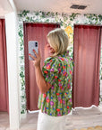 Ellie Floral Button Down Top