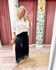 Lace Afternoon Cropped Pants
