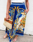 Midnight Bloom Midi Skirt