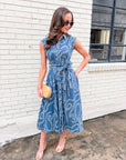 Luxe Link Denim Midi Dress