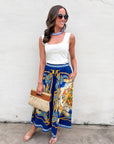Midnight Bloom Midi Skirt