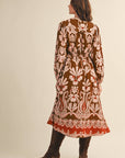 Forest Whimsy Floral Midi Dress