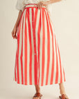 Summer Adventure Maxi Skirt-Red