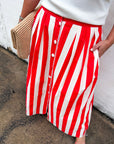 Summer Adventure Maxi Skirt-Red