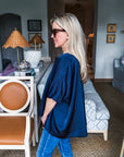 New Favorite Oversized Top-Navy
