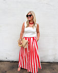 Summer Adventure Maxi Skirt-Red