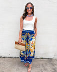 Midnight Bloom Midi Skirt