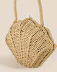 Straw Shell Braided Handle Bag