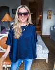 New Favorite Oversized Top-Navy