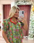 Ellie Floral Button Down Top