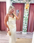 Lace Allure Midi Skirt-Cream