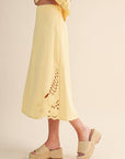 Right Feels Embroidered Skirt Set- Lemon Yellow