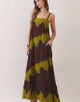 Lace Harmony Maxi Dress-Chocolate