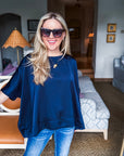 New Favorite Oversized Top-Navy