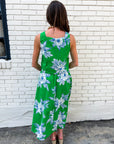 Soft Bloom Sleeveless Top-Green