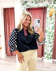 Vivienne Polka Dot Knit Top