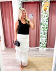 Saltair Fringe Midi Skirt