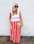Summer Adventure Maxi Skirt-Red
