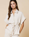 Elevated Travel Drawstring Top