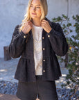 The Duchess Peplum Jacket-Black
