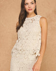Wisteria Crochet Midi Skirt