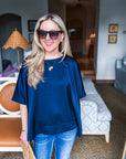 New Favorite Oversized Top-Navy