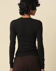 Cool Enough Crew Neck Top-Black