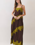 Lace Harmony Maxi Dress-Chocolate