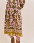Forest Whimsy Floral Midi Dress